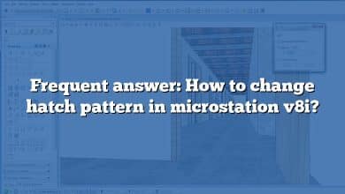 Frequent answer: How to change hatch pattern in microstation v8i?