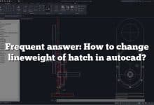 Frequent answer: How to change lineweight of hatch in autocad?