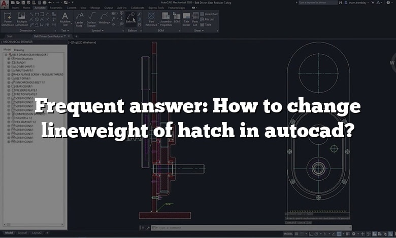 Frequent answer: How to change lineweight of hatch in autocad?