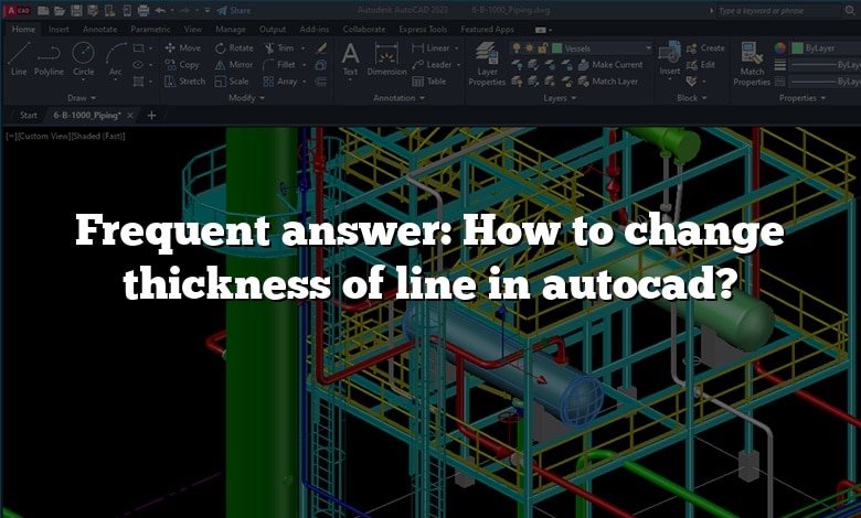Frequent answer: How to change thickness of line in autocad?