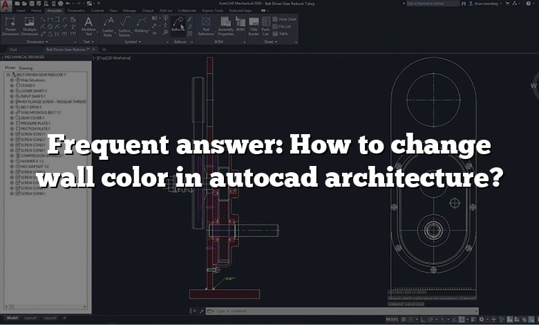Frequent answer: How to change wall color in autocad architecture?