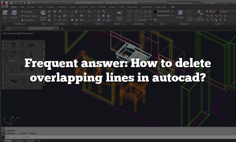 Frequent answer: How to delete overlapping lines in autocad?