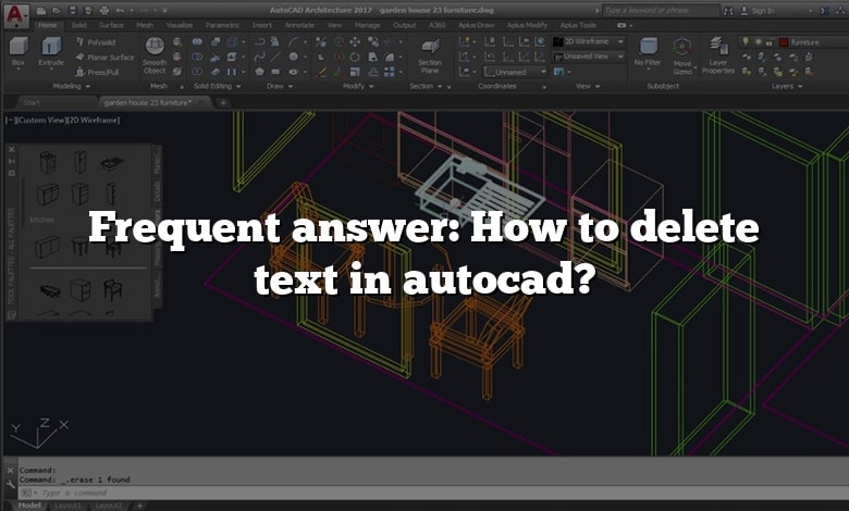 Frequent answer: How to delete text in autocad?