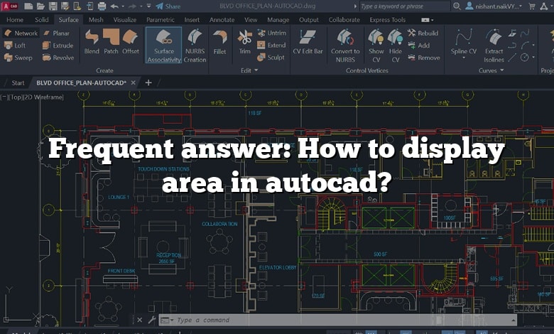 Frequent answer: How to display area in autocad?