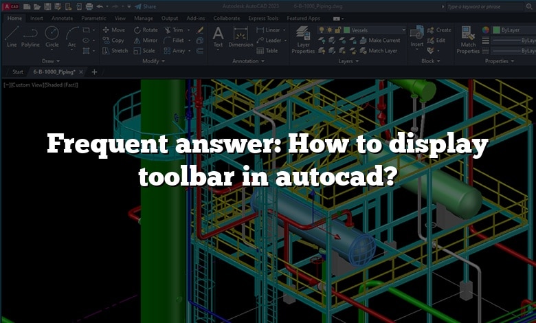 Frequent answer: How to display toolbar in autocad?