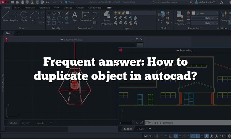 Frequent answer: How to duplicate object in autocad?