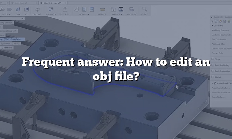 Frequent answer: How to edit an obj file?