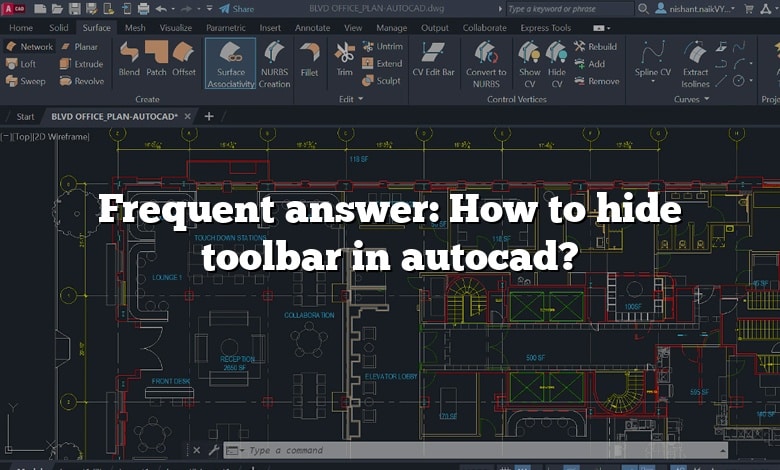 Frequent answer: How to hide toolbar in autocad?