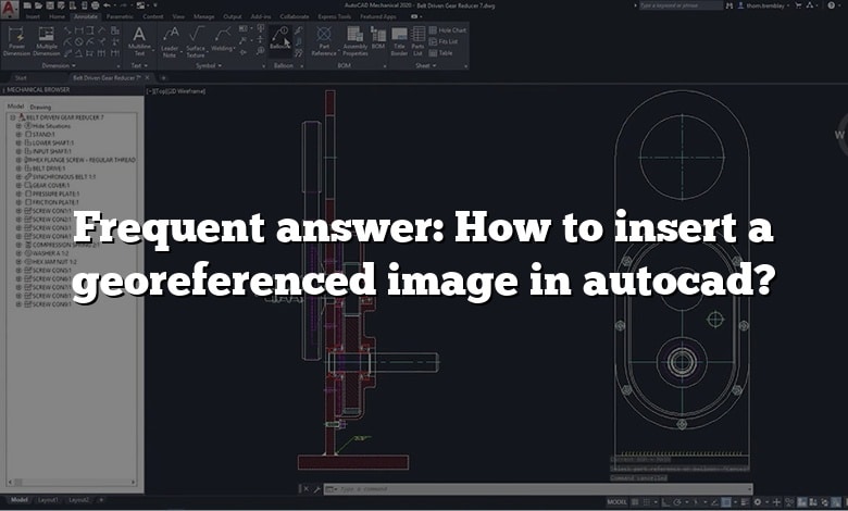 Frequent answer: How to insert a georeferenced image in autocad?