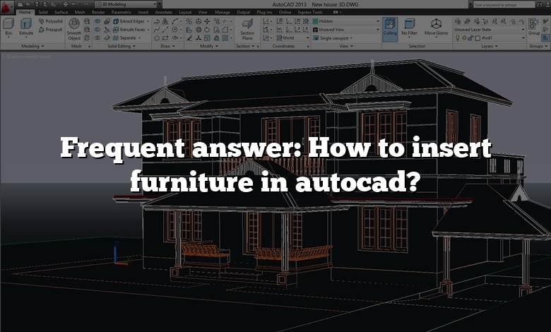 Frequent answer: How to insert furniture in autocad?