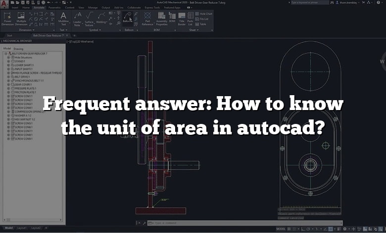 Frequent answer: How to know the unit of area in autocad?