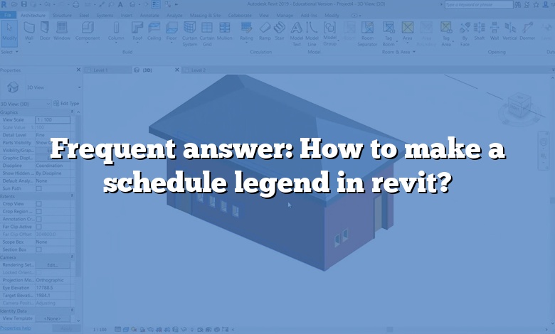 Frequent answer: How to make a schedule legend in revit?