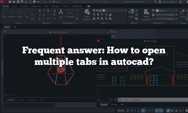 Frequent answer: How to open multiple tabs in autocad?