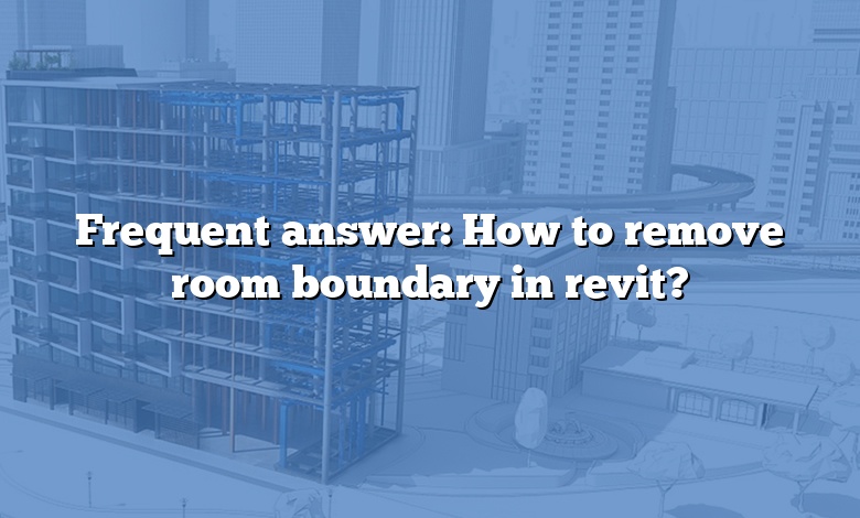 Frequent answer: How to remove room boundary in revit?