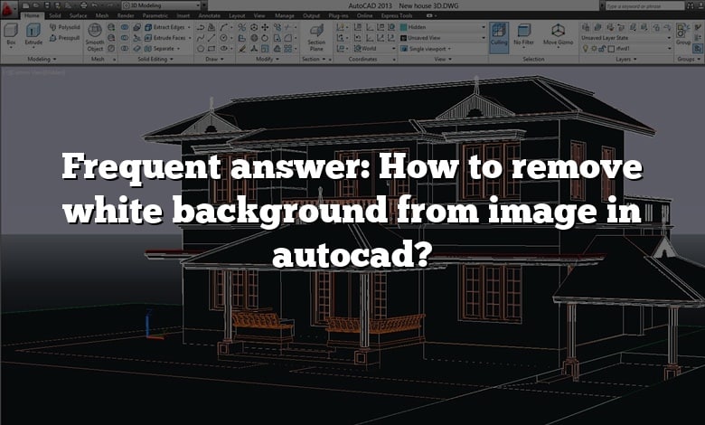 Frequent answer: How to remove white background from image in autocad?