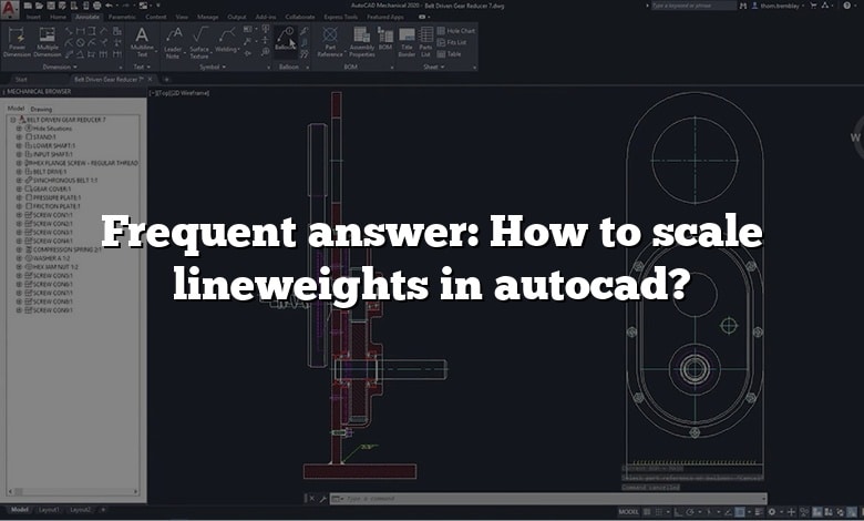 Frequent answer: How to scale lineweights in autocad?