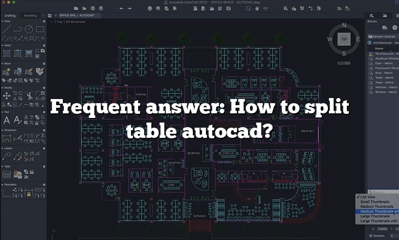 Frequent answer: How to split table autocad?