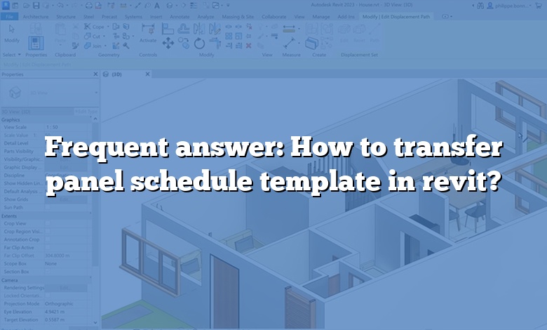 Frequent answer: How to transfer panel schedule template in revit?