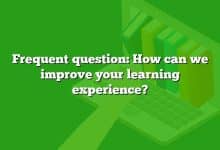 Frequent question: How can we improve your learning experience?