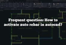 Frequent question: How to activate auto rebar in autocad?