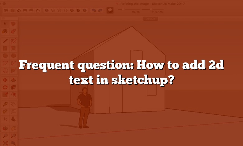 Frequent question: How to add 2d text in sketchup?