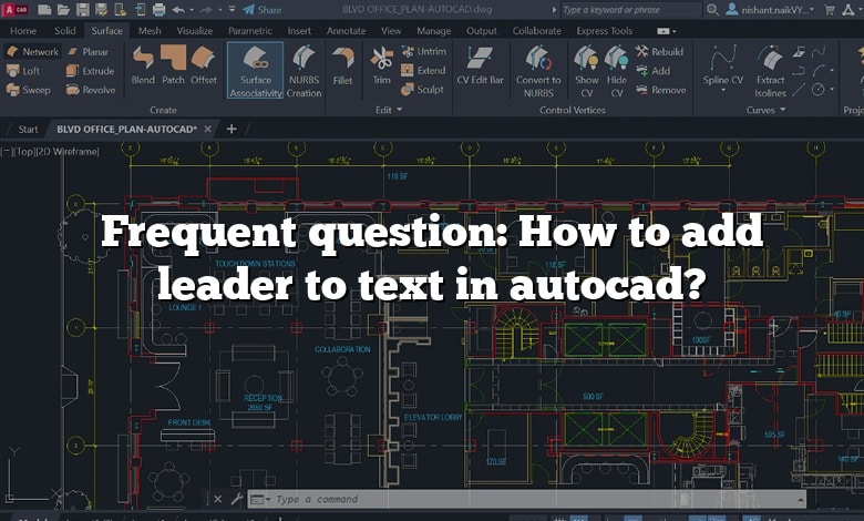 Frequent question: How to add leader to text in autocad?