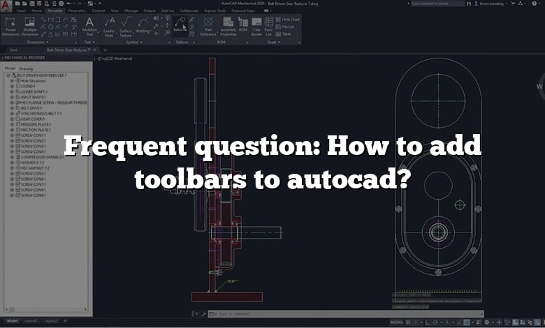 Frequent question: How to add toolbars to autocad?