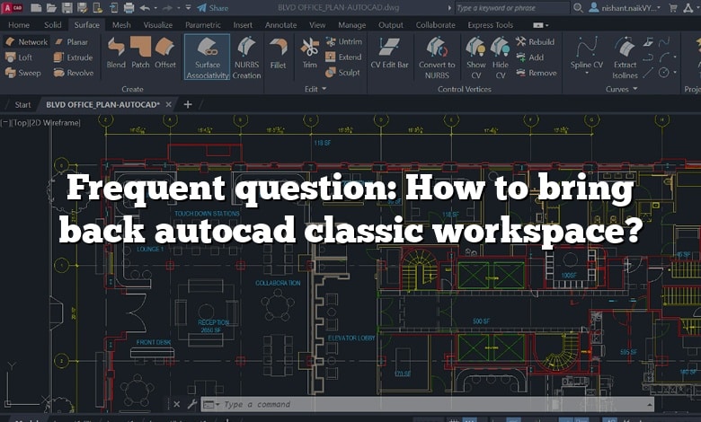 Frequent question: How to bring back autocad classic workspace?