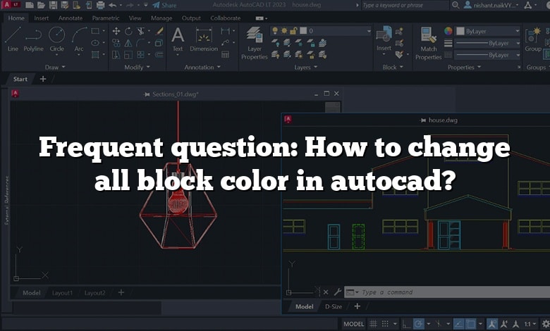Frequent question: How to change all block color in autocad?
