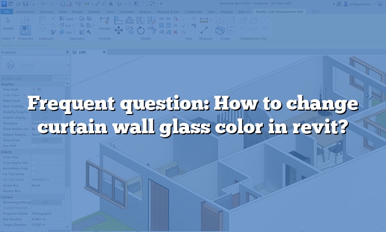 Frequent question: How to change curtain wall glass color in revit?
