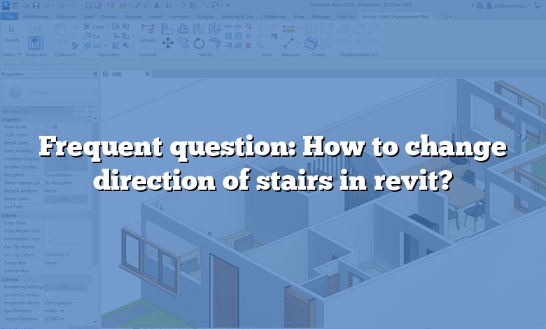 Frequent question: How to change direction of stairs in revit?