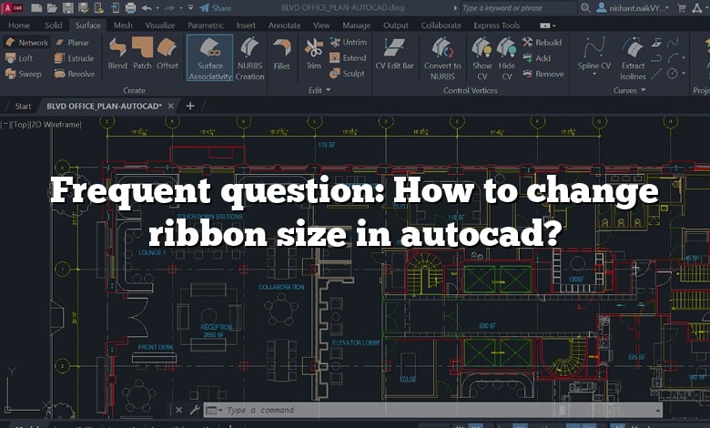 Frequent question: How to change ribbon size in autocad?