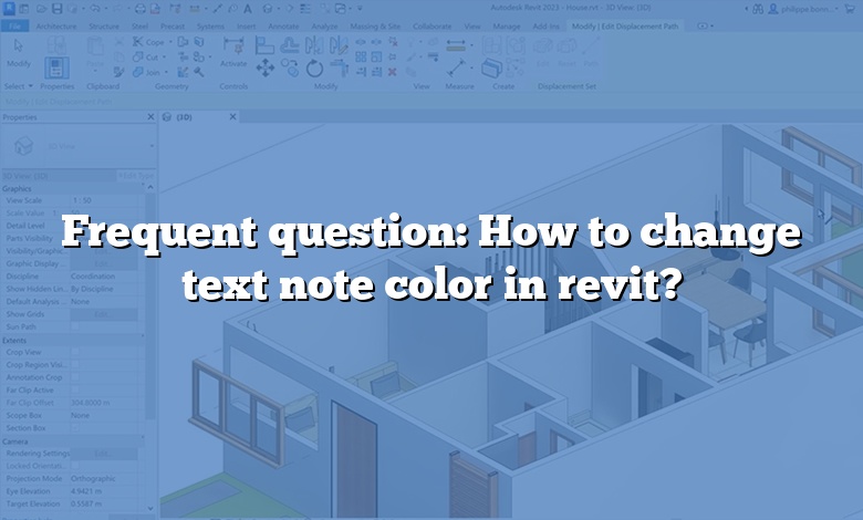 Frequent question: How to change text note color in revit?