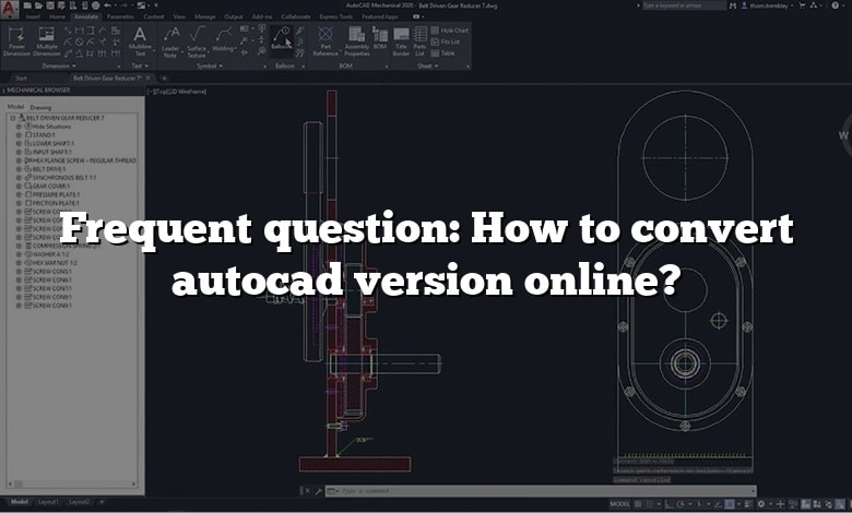 Frequent question: How to convert autocad version online?