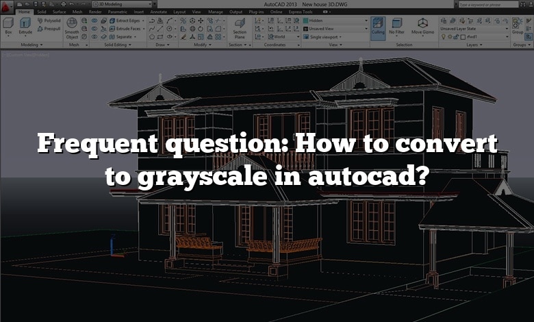 Frequent question: How to convert to grayscale in autocad?