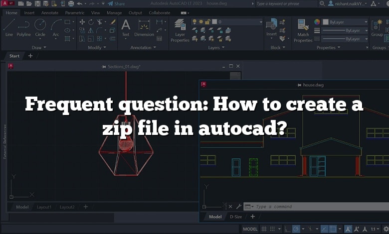 Frequent question: How to create a zip file in autocad?