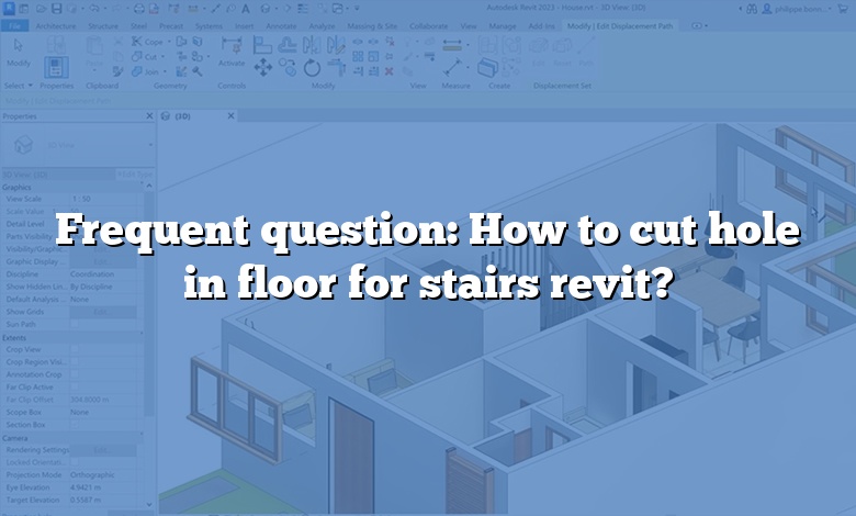 Frequent question: How to cut hole in floor for stairs revit?