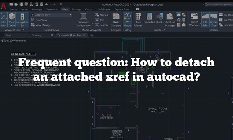 Frequent question: How to detach an attached xref in autocad?