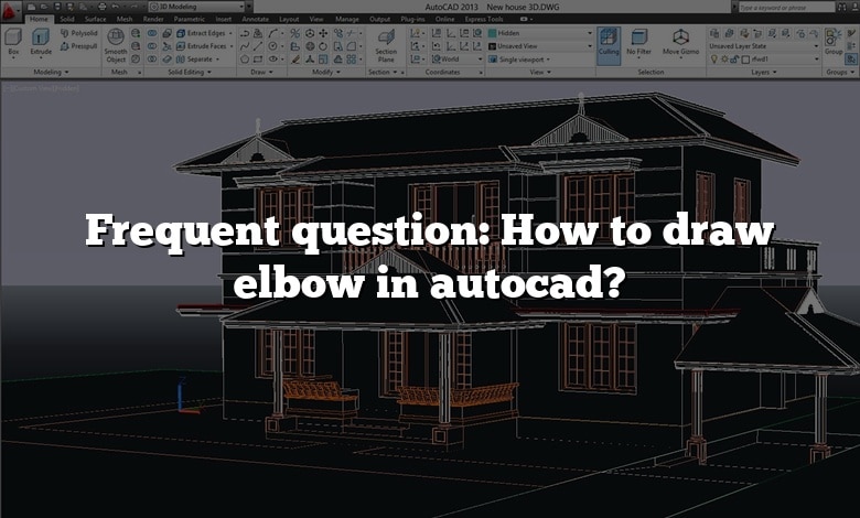 Frequent question: How to draw elbow in autocad?