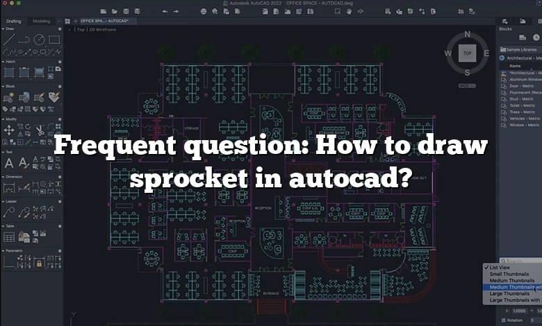 Frequent question: How to draw sprocket in autocad?