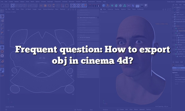 Frequent question: How to export obj in cinema 4d?