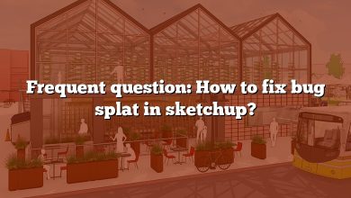 Frequent question: How to fix bug splat in sketchup?