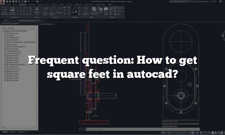 Frequent question: How to get square feet in autocad?