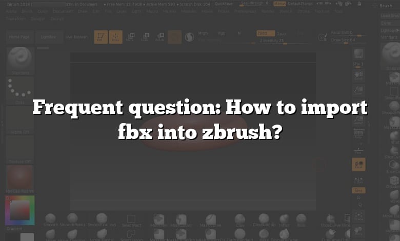Frequent question: How to import fbx into zbrush?