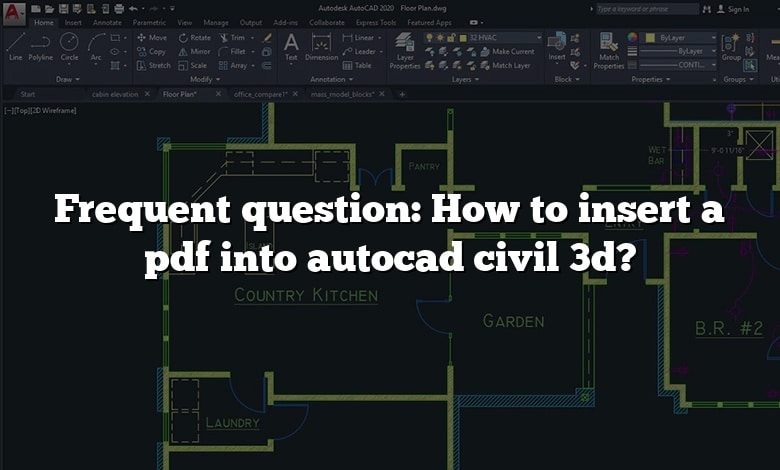 Frequent question: How to insert a pdf into autocad civil 3d?