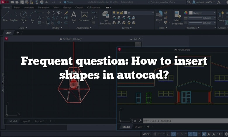 Frequent question: How to insert shapes in autocad?