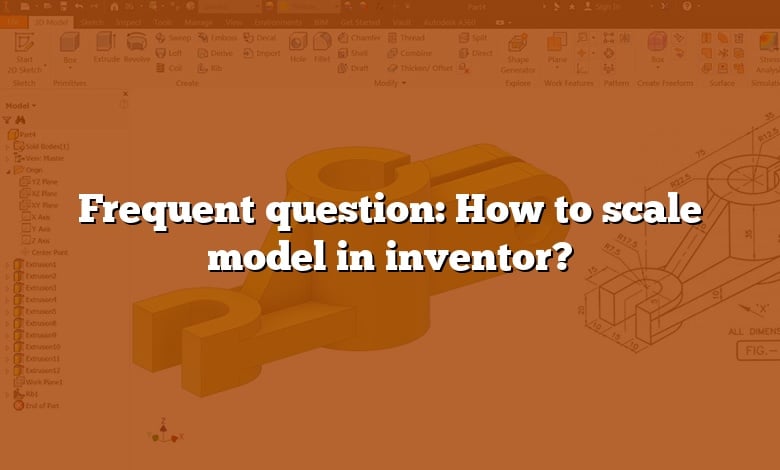 Frequent question: How to scale model in inventor?