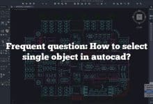 Frequent question: How to select single object in autocad?