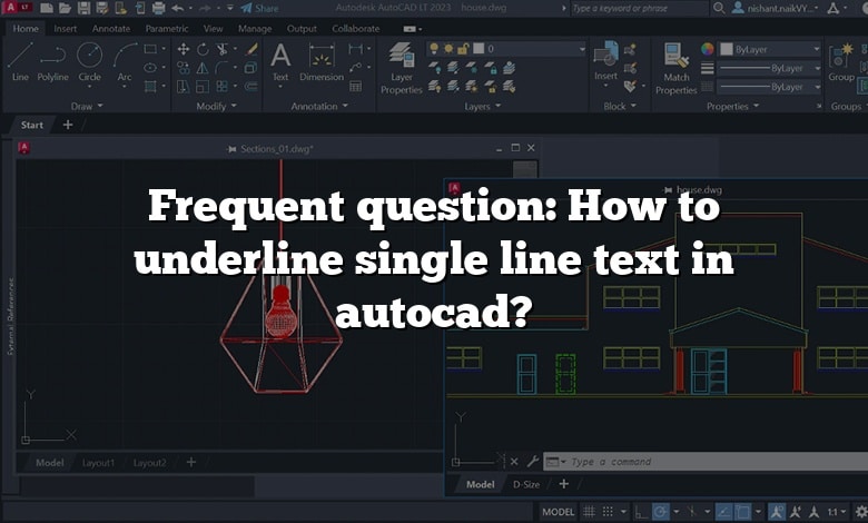 Frequent question: How to underline single line text in autocad?