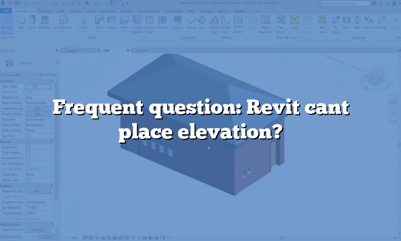 Frequent question: Revit cant place elevation?